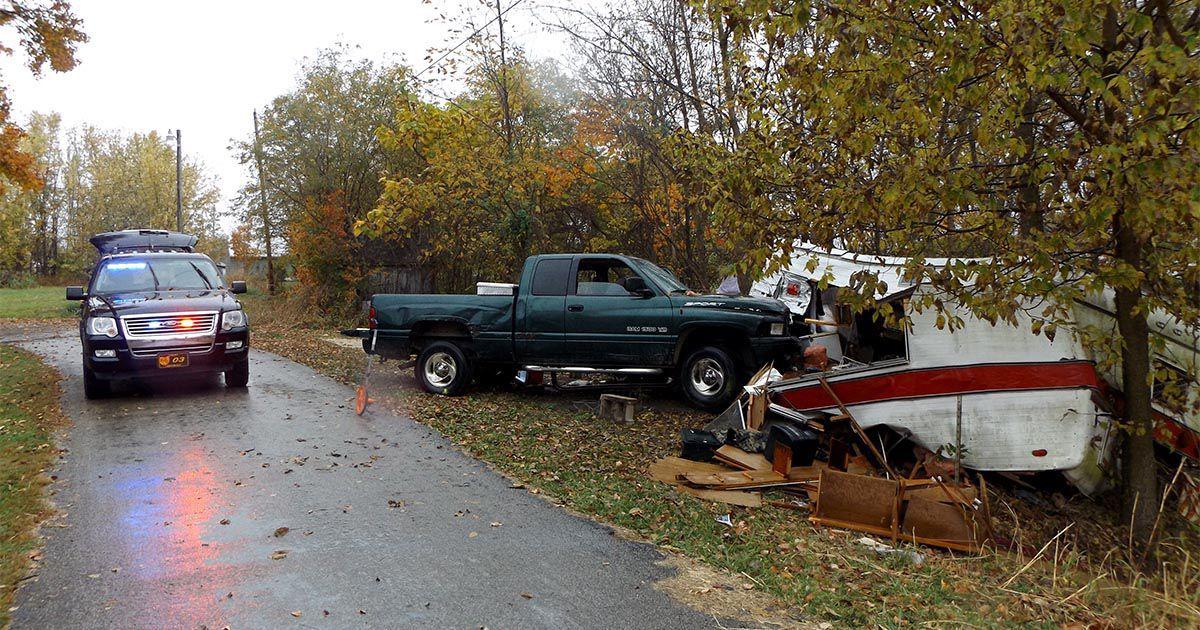 OSP vehicle pursuit begins in Highland County, ends in crash in