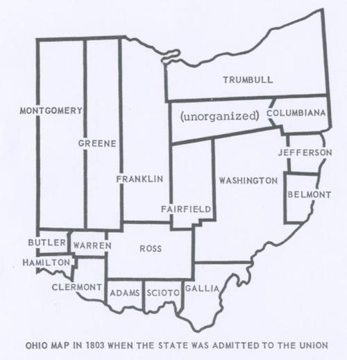 Ohio map from 1803