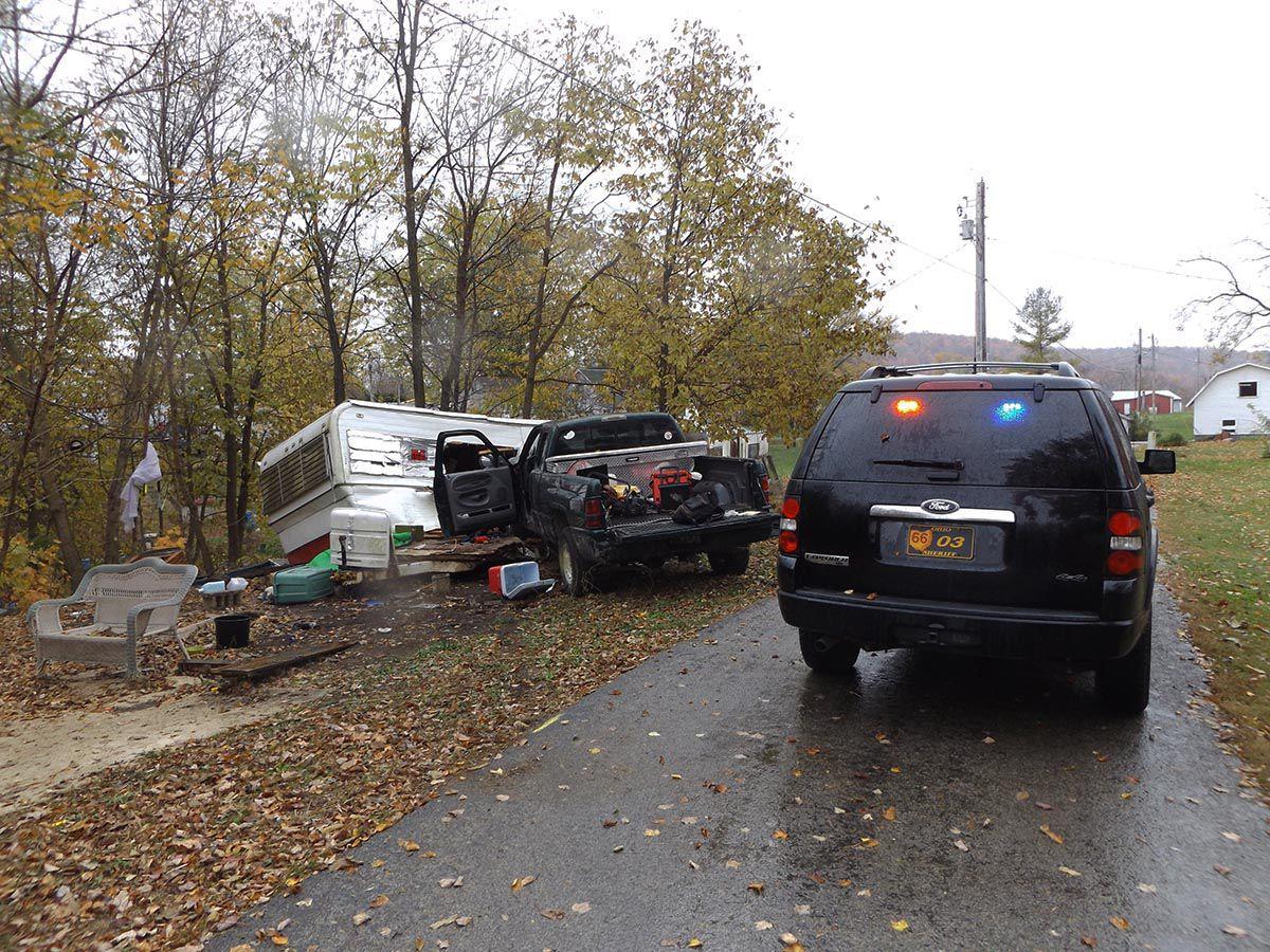 OSP vehicle pursuit begins in Highland County, ends in crash in