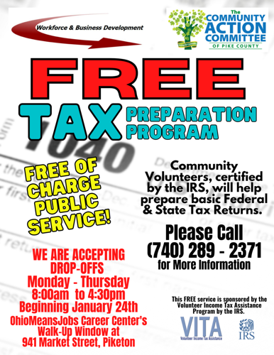 Community Income Tax Program CAC putting on free tax preparation program | Community | newswatchman.com