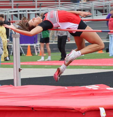 Blake Ruffner High Jump Sneaking in a school record ... Moore leaps to new heights in high jump ...