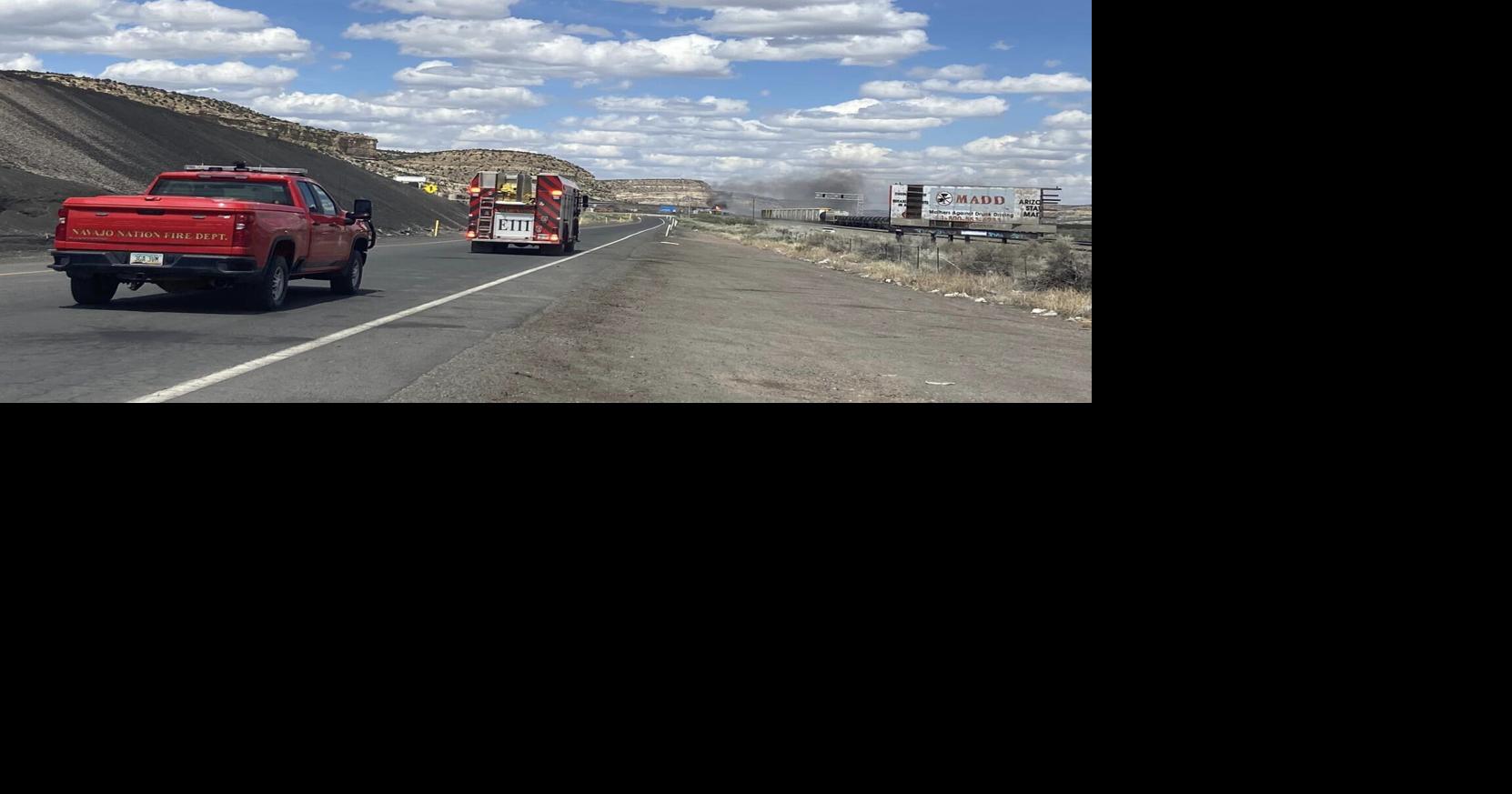 Freight train derailment, fire forces Interstate 40 closure near ...