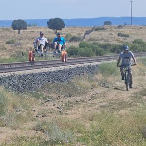 Kaibeto's Smith edges rail bike in Tail-Trail 'Man vs. Machine' race