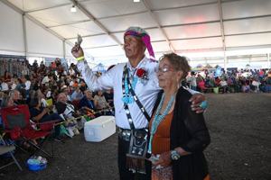 Elders twist for prizes during the 78th Annual Navajo Nation Fair
