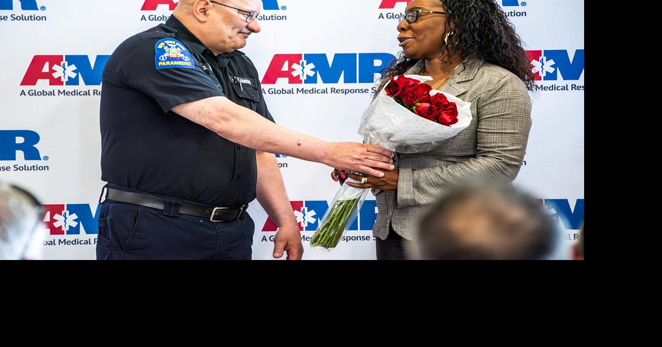 Falls woman thanks paramedics, firefighters who saved her life