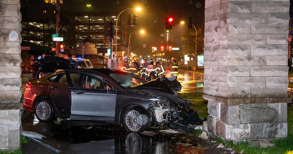 Teen hospitalized after crashing stolen car in Falls