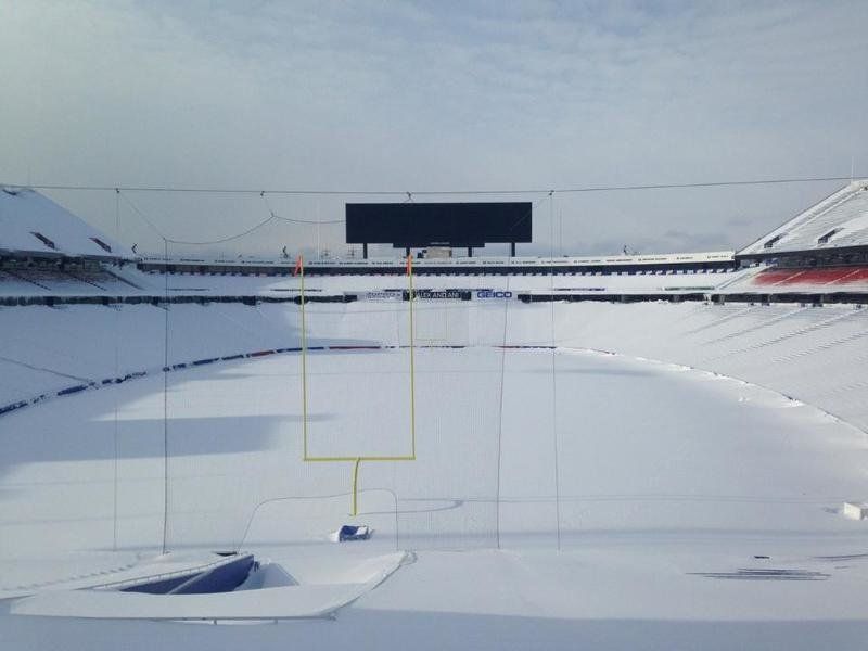 Bills race clock to clear snow-filled stadium