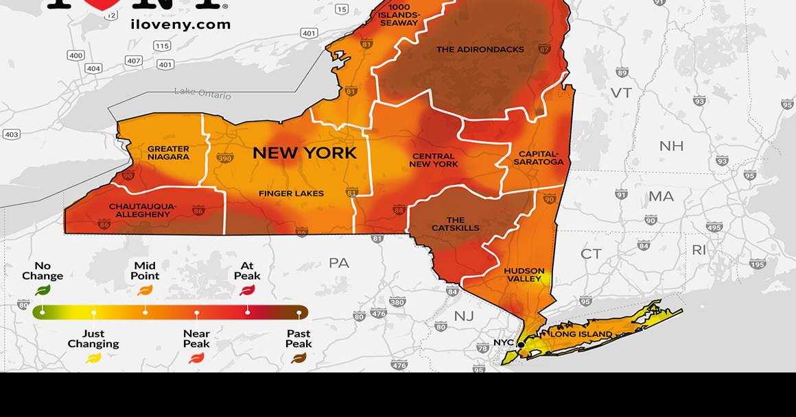 Foliage report Peak colors expected in all upstate New York regions