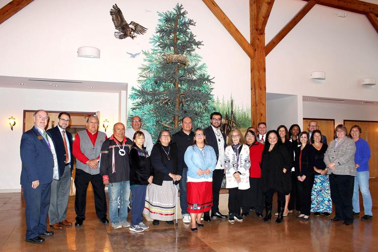 Rosa with Clan Chiefs and mothers and administration.jpg
