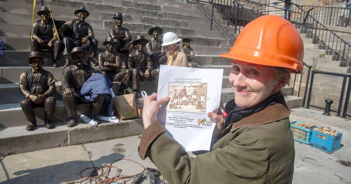Lock Control Monuments Picture perfect: Lock Tenders Tribute Monument is fully installed ...