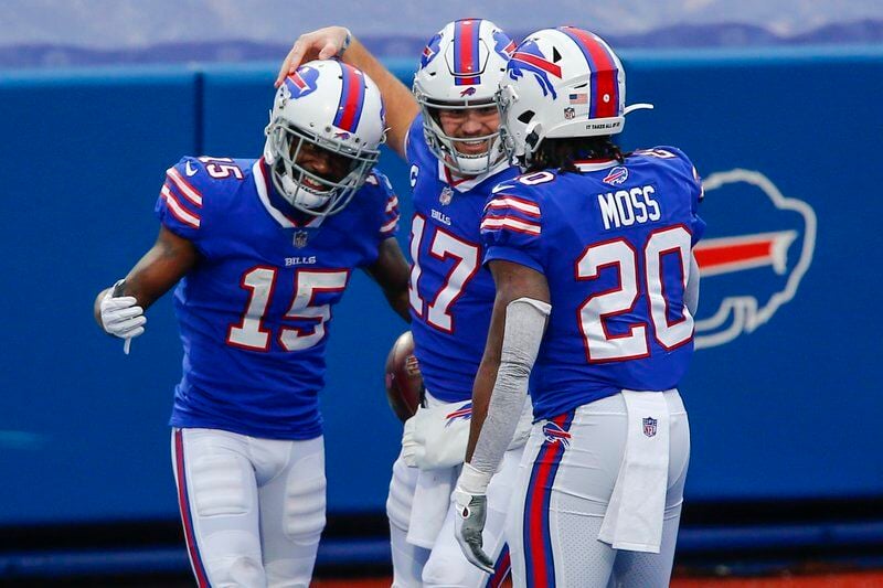 Buffalo Bills' Josh Norman (29) celebrates with fans after an NFL wild-card  playoff football game against the Indianapolis Colts Saturday, Jan. 9,  2021, in Orchard Park, N.Y. The Bills won the game