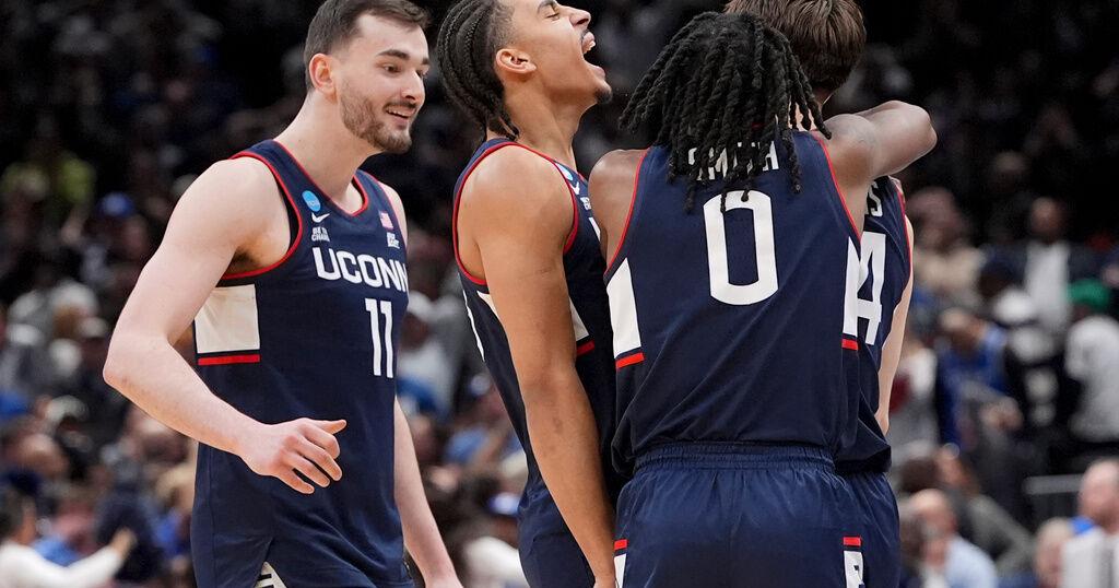 Final Four is set — UConn stuns Duke to join Illinois, Arizona and Michigan