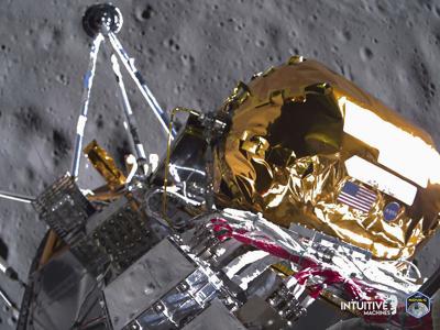 Toppled moon lander sends back more images, with only hours left until