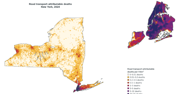 Report: Vehicle pollution causes over 3,200 deaths, 2,700 asthma cases each year in NY