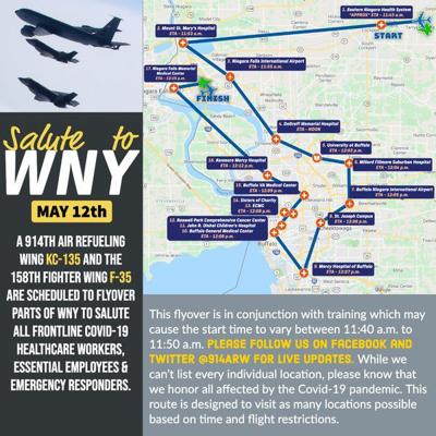 Flyover Honoring Covid 19 Frontline Workers To End Over Niagara Falls Local News Niagara Gazette Com