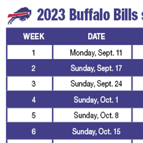 Bills scheduled for six primetime games in 2023, three at home