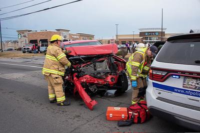Falls police investigating accident involving pickup several vehicles