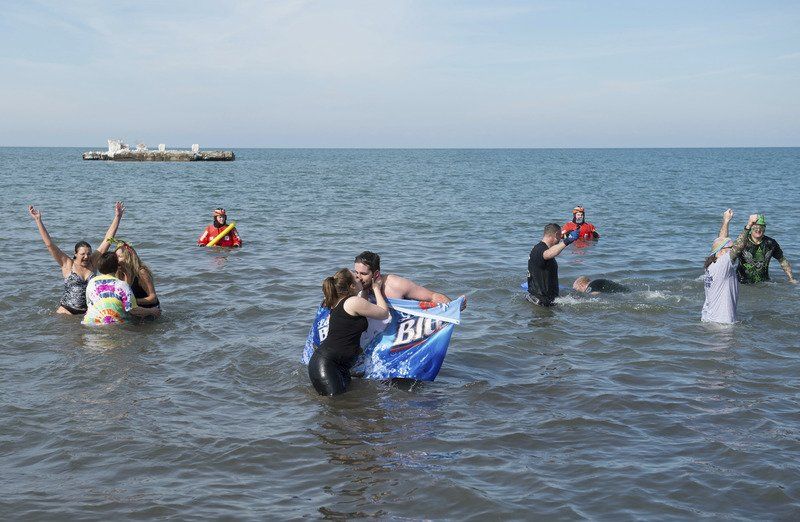 SLIDESHOW Polar Bear Swim draws a crowd to Olcott Gallery niagara