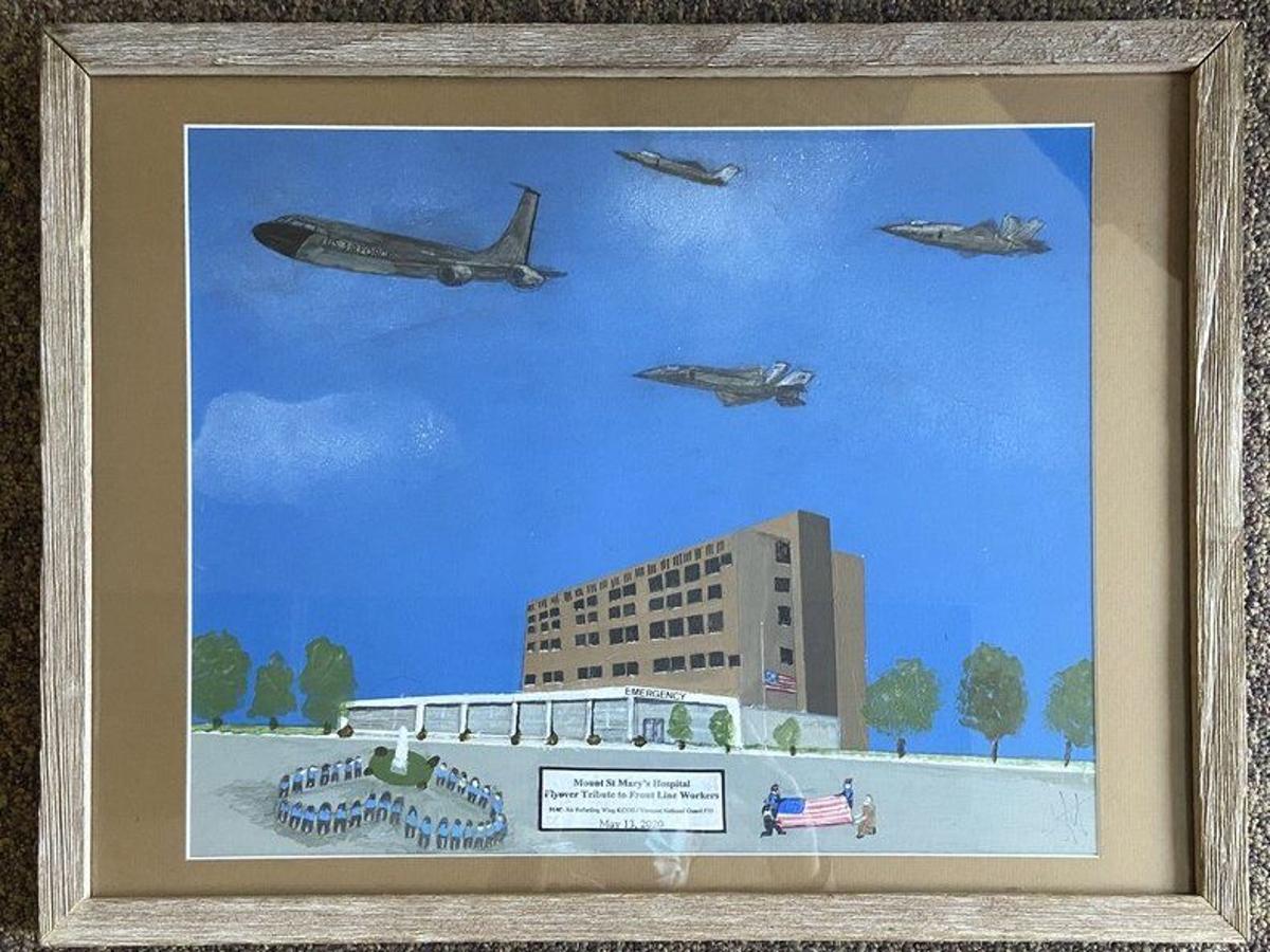 Local Artist Donates Air Force Flyover Painting To Mount St Mary S Local News Niagara Gazette Com