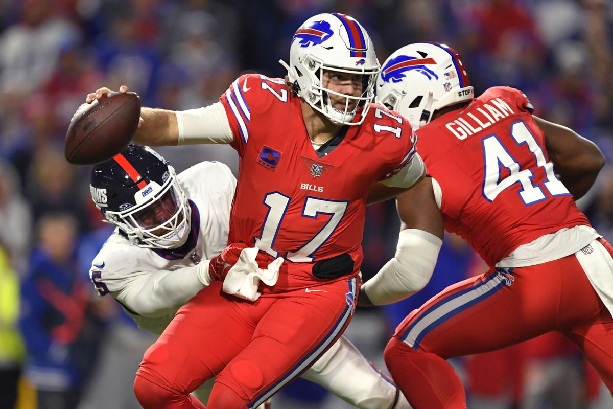 Josh Allen almost throws ball out of New Era Field on celebration