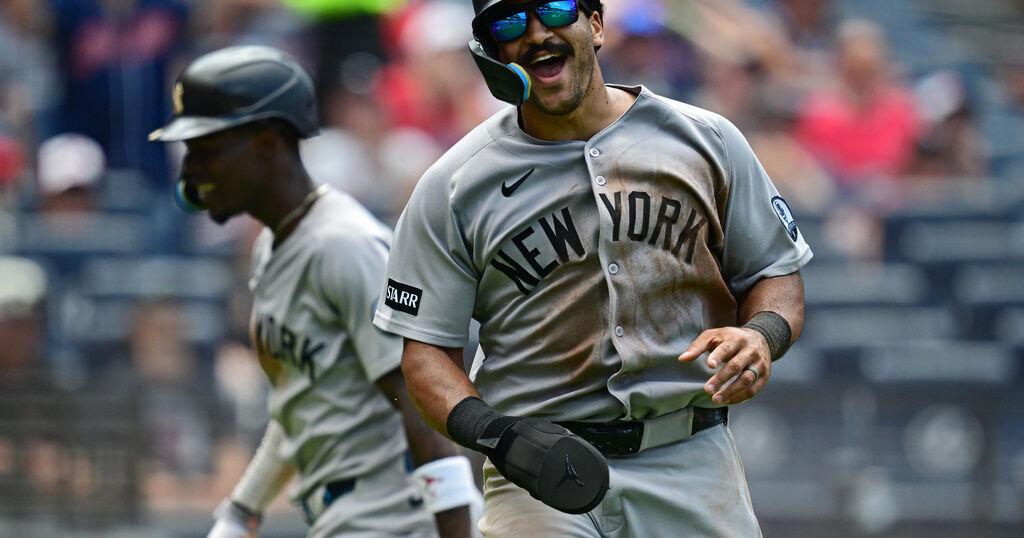 Yankees put OF Grisham on 10-day IL; Stanton's return delayed by soreness