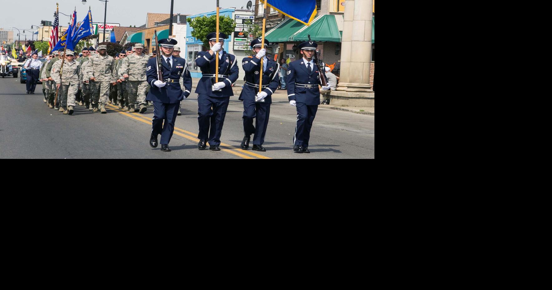 Niagara Falls parade, veterans monument ceremony honor fallen soldiers