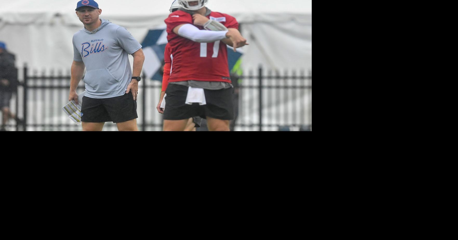 Joe Brady's first training camp practice as Buffalo Bills head coach brought a different atmosphere