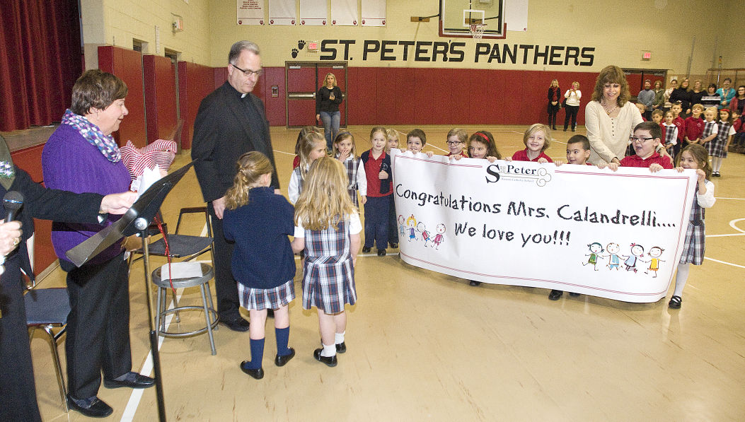 SLIDESHOW St. Peter's teacher surprised with big honor Wednesday