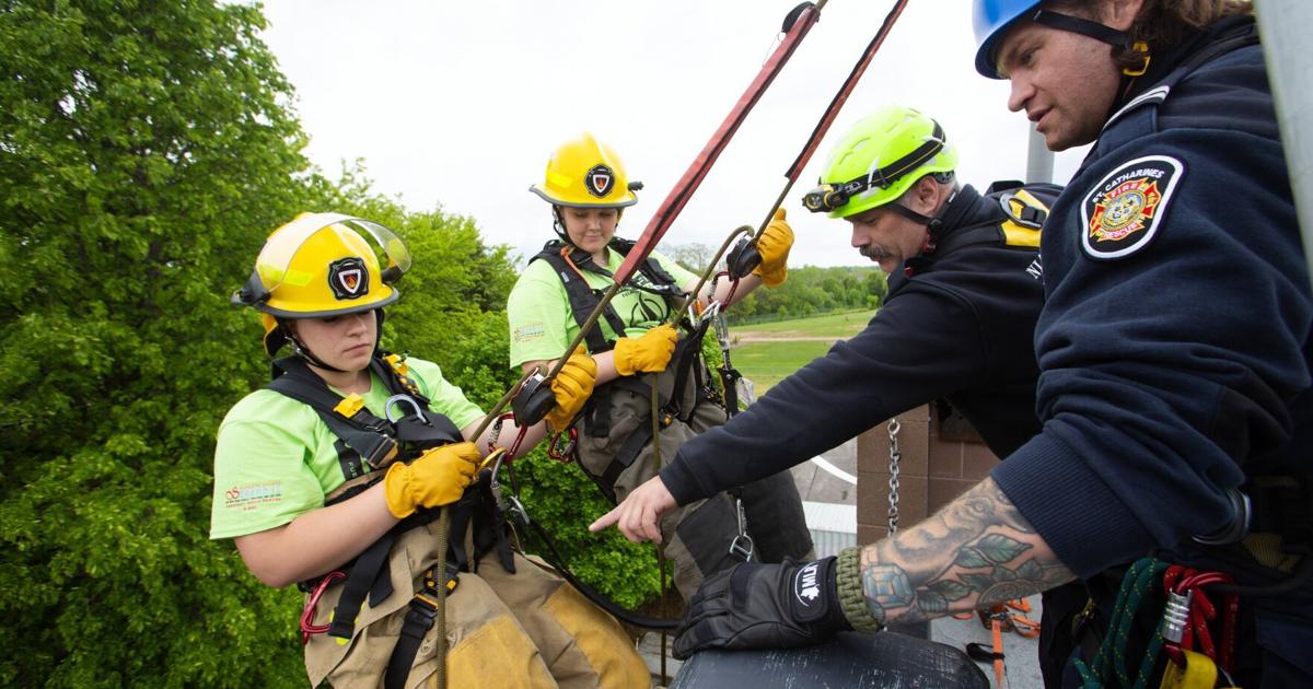 Firefighting Camp Firefighter camp ignites interest of high school girls