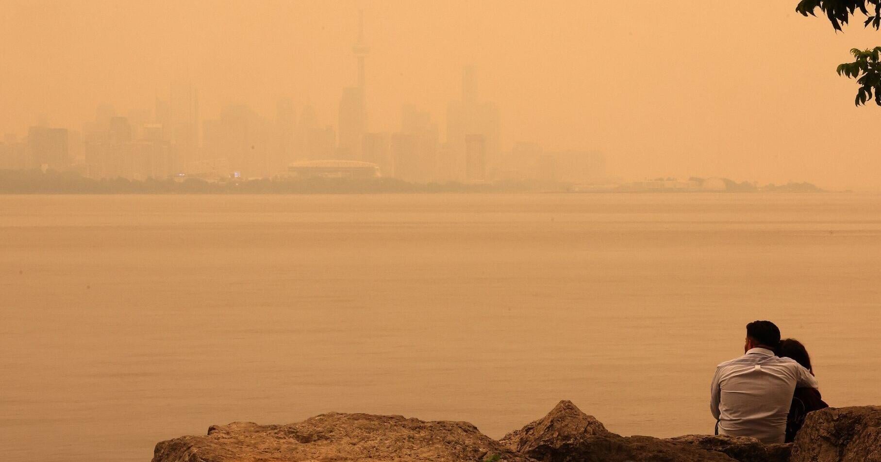 Deep orange skies in Toronto amid raging wildfires