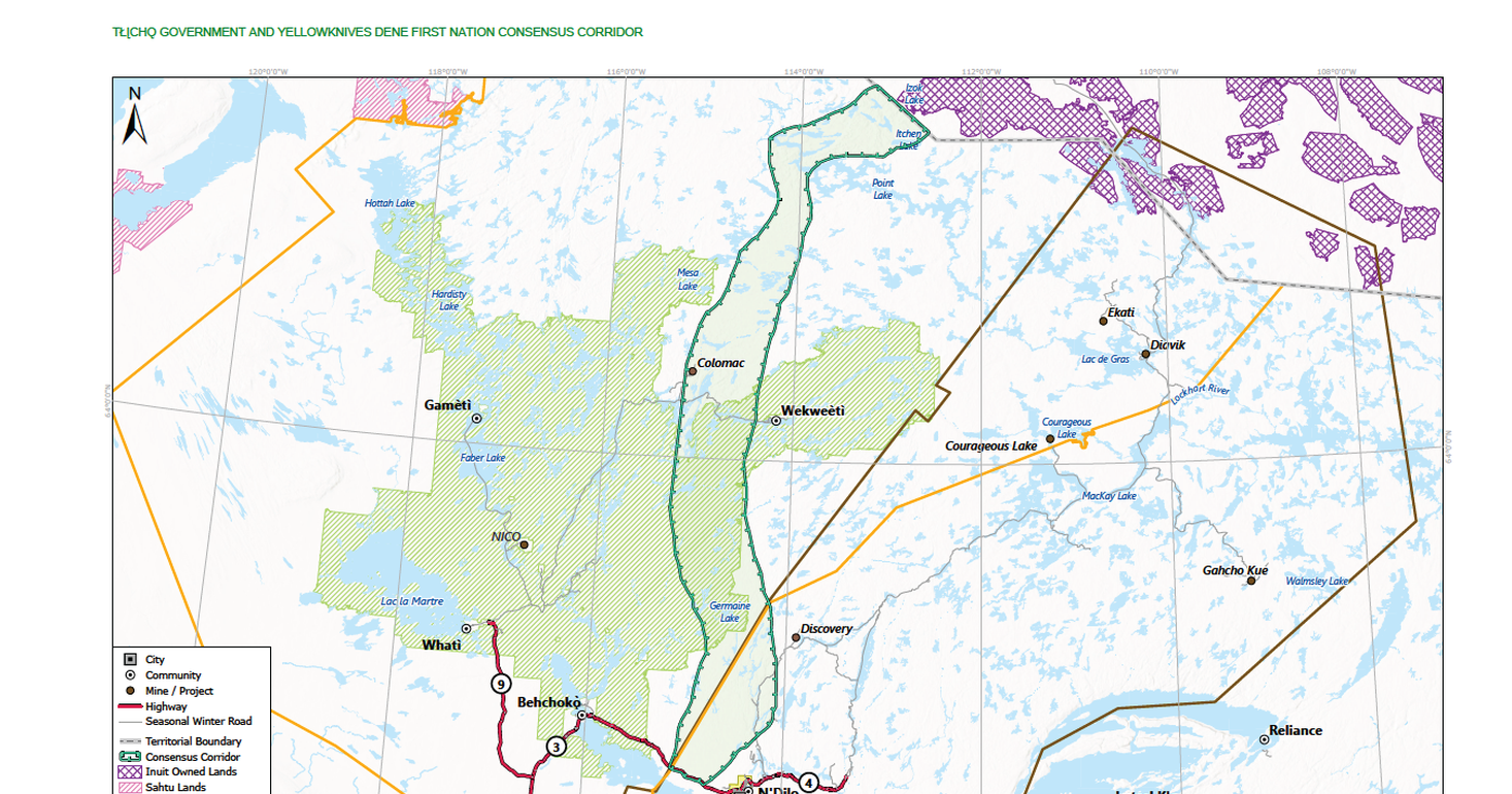 Yellowknives , Tlicho agree on route for Arctic Economic and Security Corridor