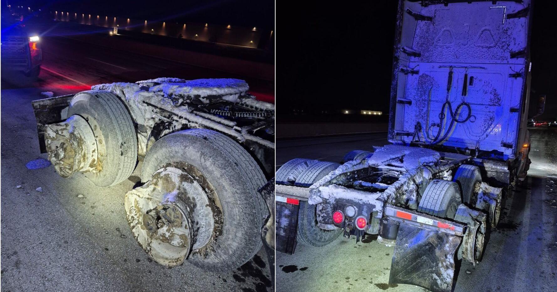 Missing tires leads to charges for truck driver : OPP
