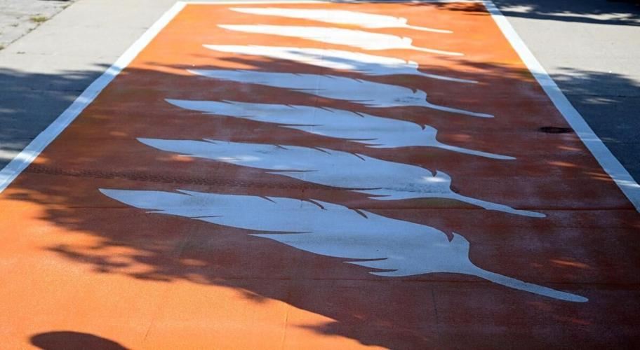 Native Crosswalk Indigenous crosswalk installed in downtown Welland