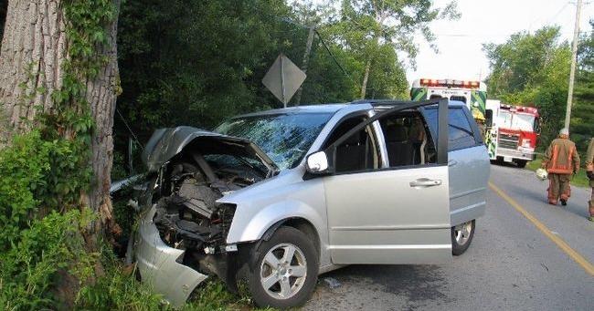 Driver sustains serious injuries following crash