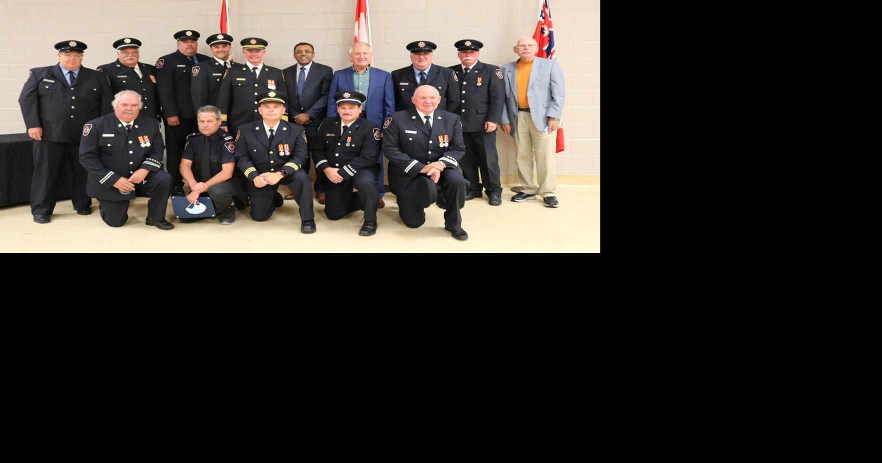 Thorold honours firefighters for decades of service