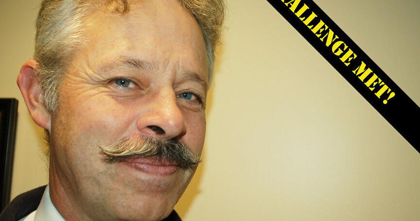 The 'stache is coming off