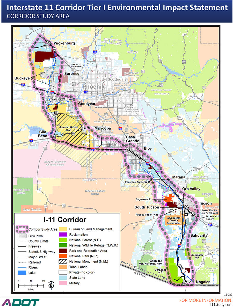 Meeting Planned In Nogales To Present I 11 Corridor Alternatives Local News Stories 7246