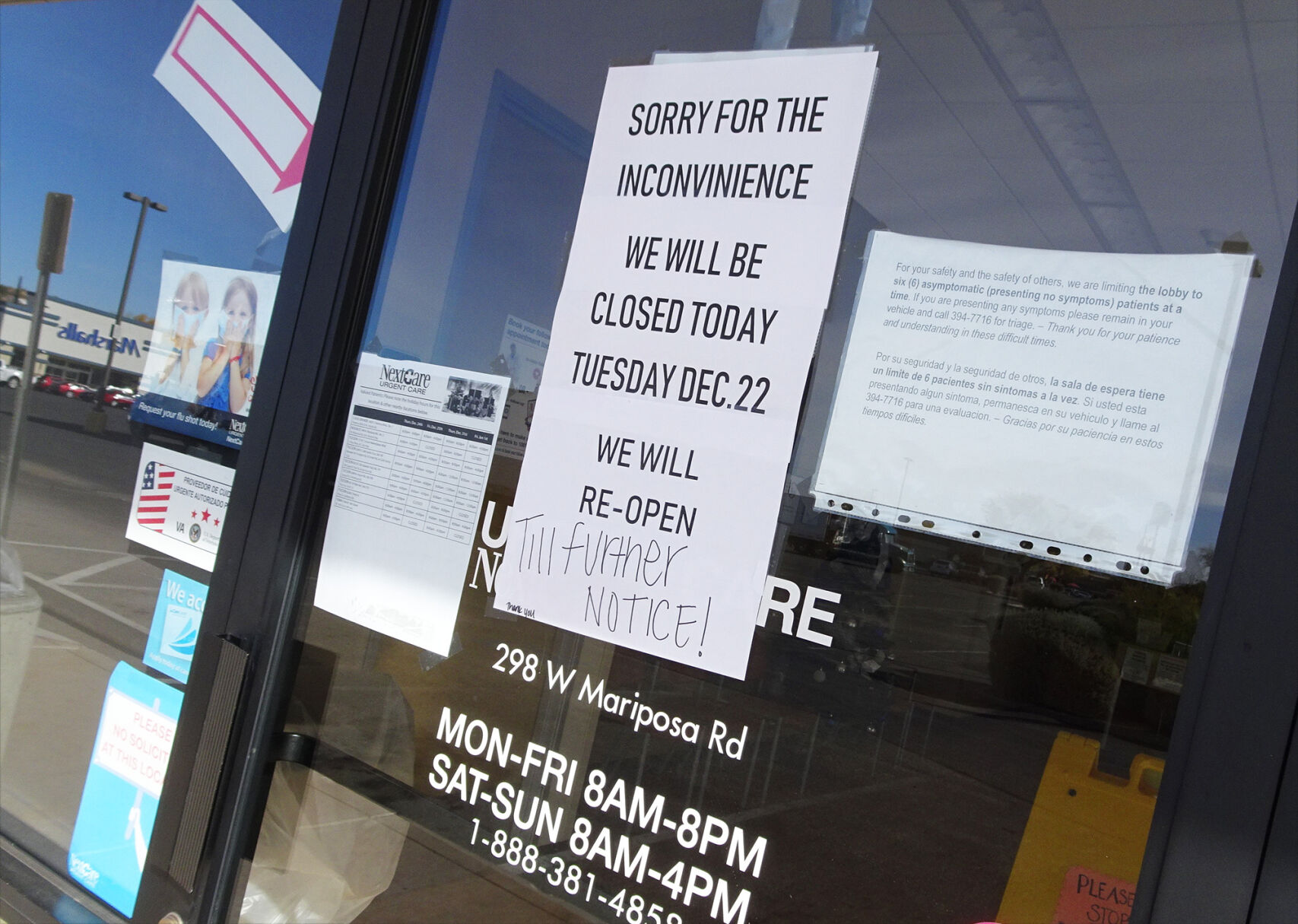 NextCare clinic in Nogales closes temporarily - Vimarsana News