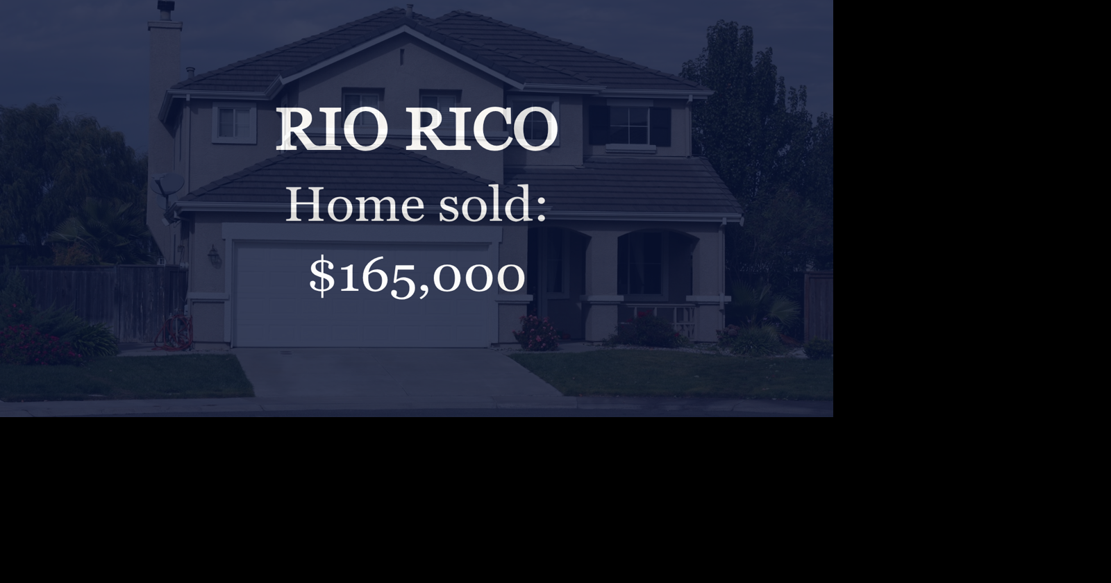 Sale closed in Rio Rico: $165,000 for a rural residence