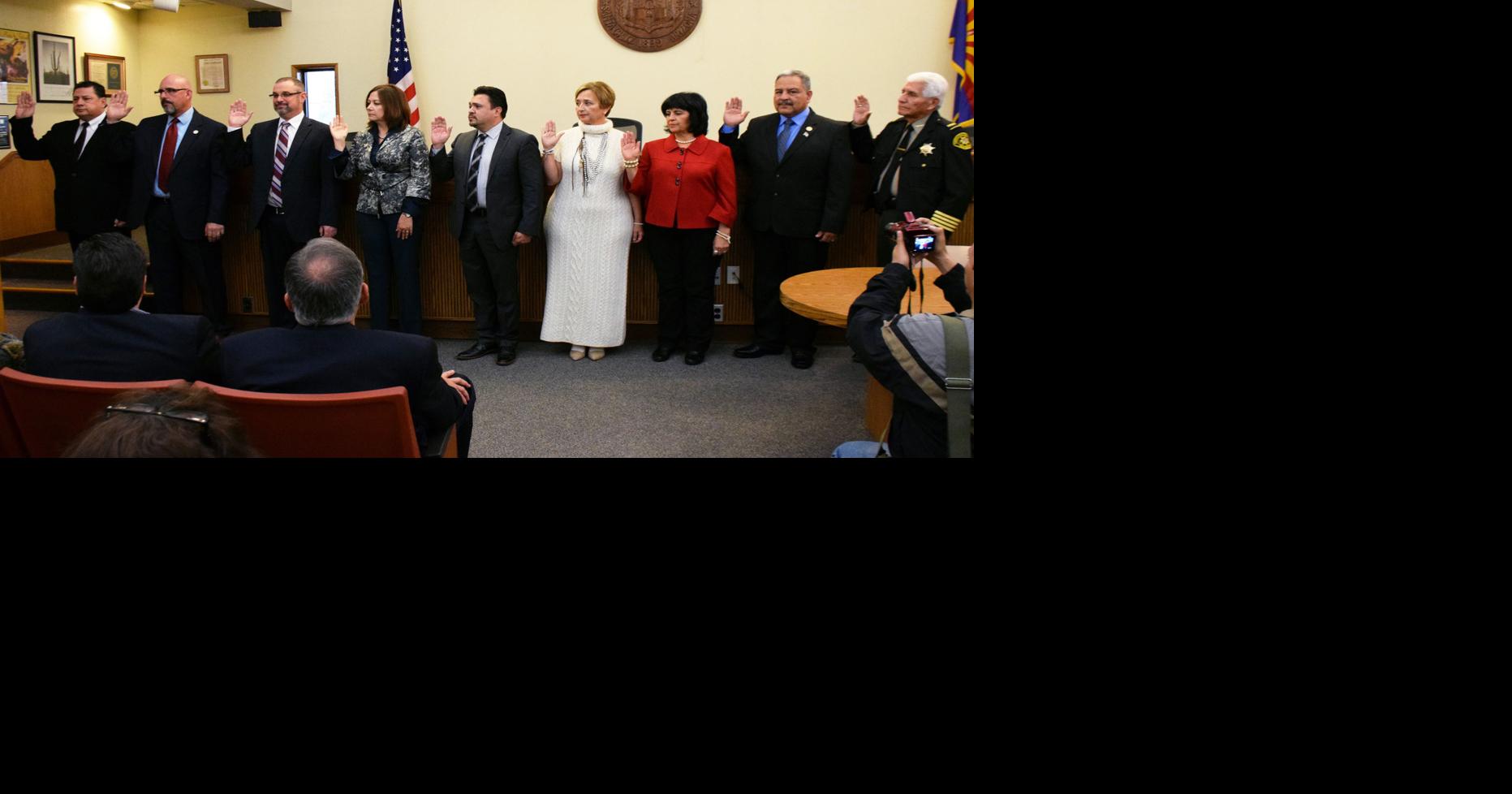 Only one new face among 10 county officials sworn in | Local News ...