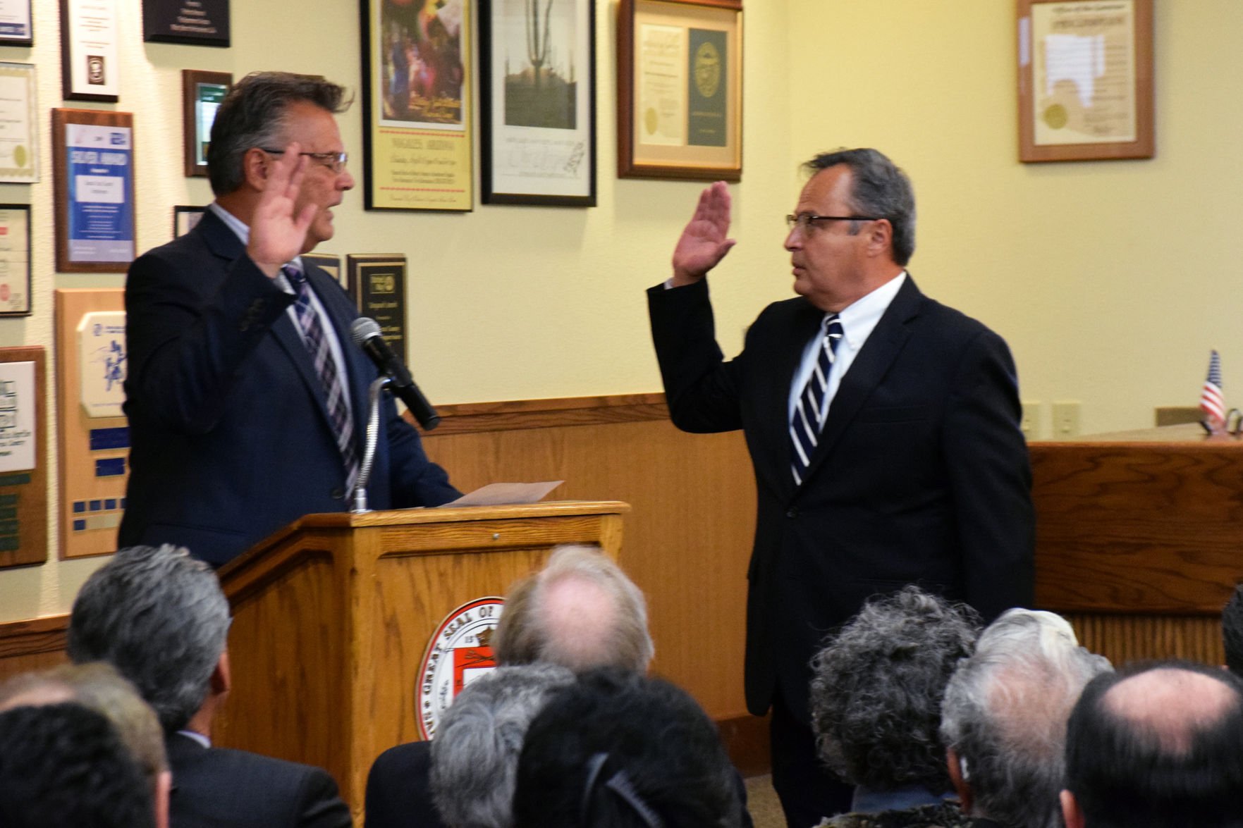 Only one new face among 10 county officials sworn in Local News