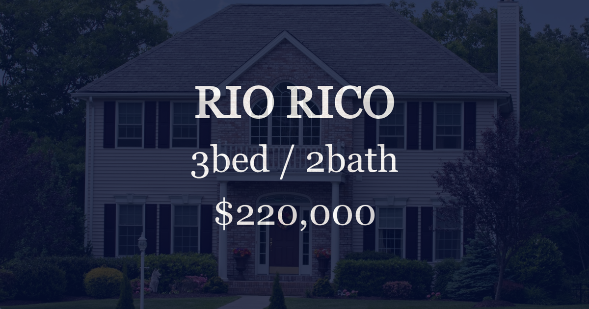 Sale closed in Rio Rico: $220,000 for a three-bedroom house