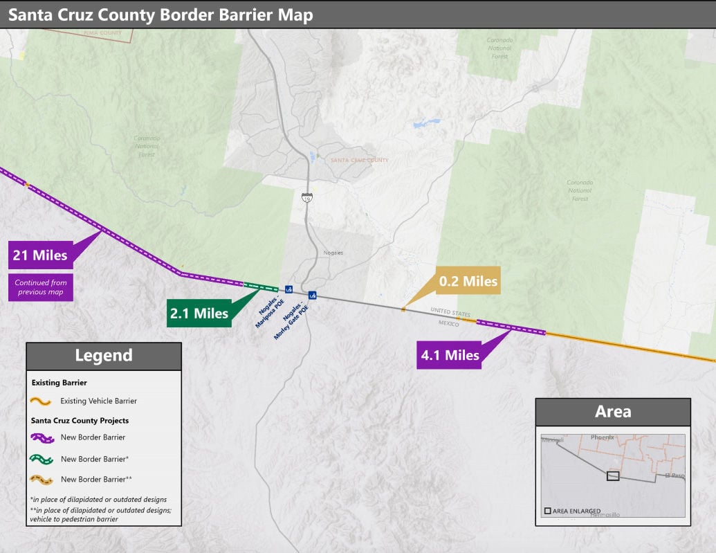 Feds planning 27 miles of new border fence in Santa Cruz County