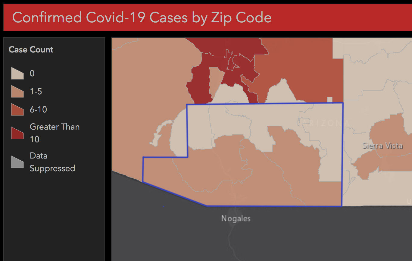 County s first eight COVID 19 cases plotted in Nogales Patagonia