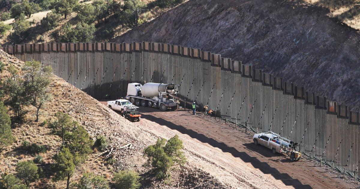 New border wall going up in wilderness west of Nogales