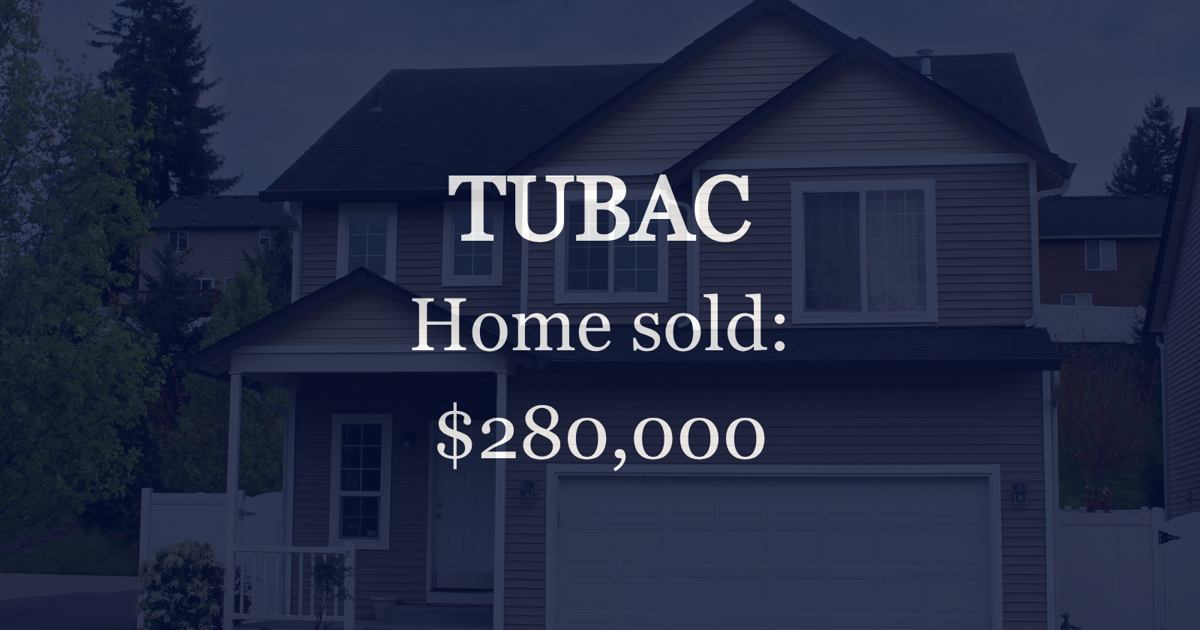 Sale closed in Tubac: $280,000 for a condominium