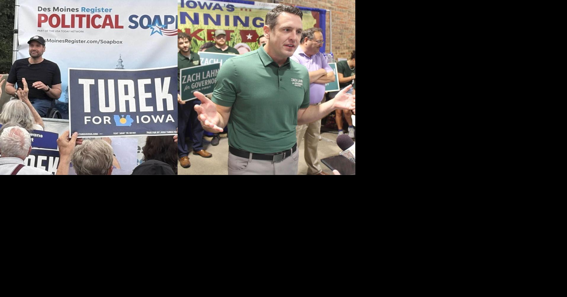 Josh Turek, Zach Lahn talk on first day of Political Soapbox at Iowa State Fair