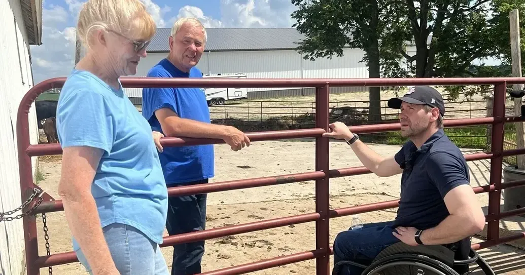 US Senate candidate Josh Turek stops in Ankeny during Team Iowa Tour