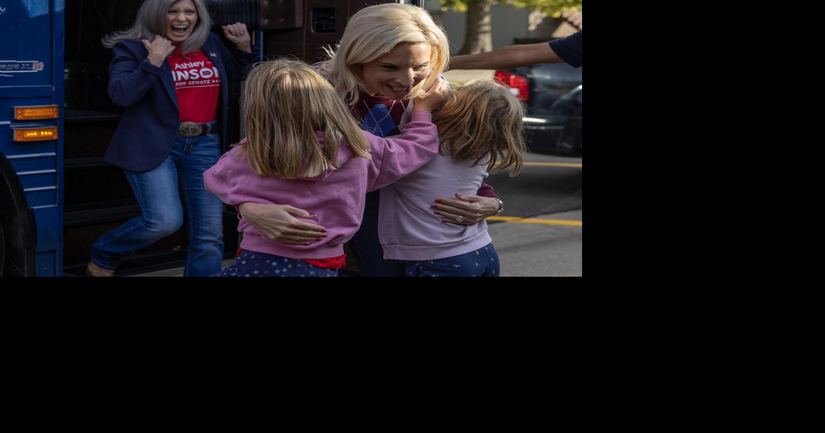 Joni Ernst joins Ashley Hinson in Glenwood to back Senate bid to succeed her