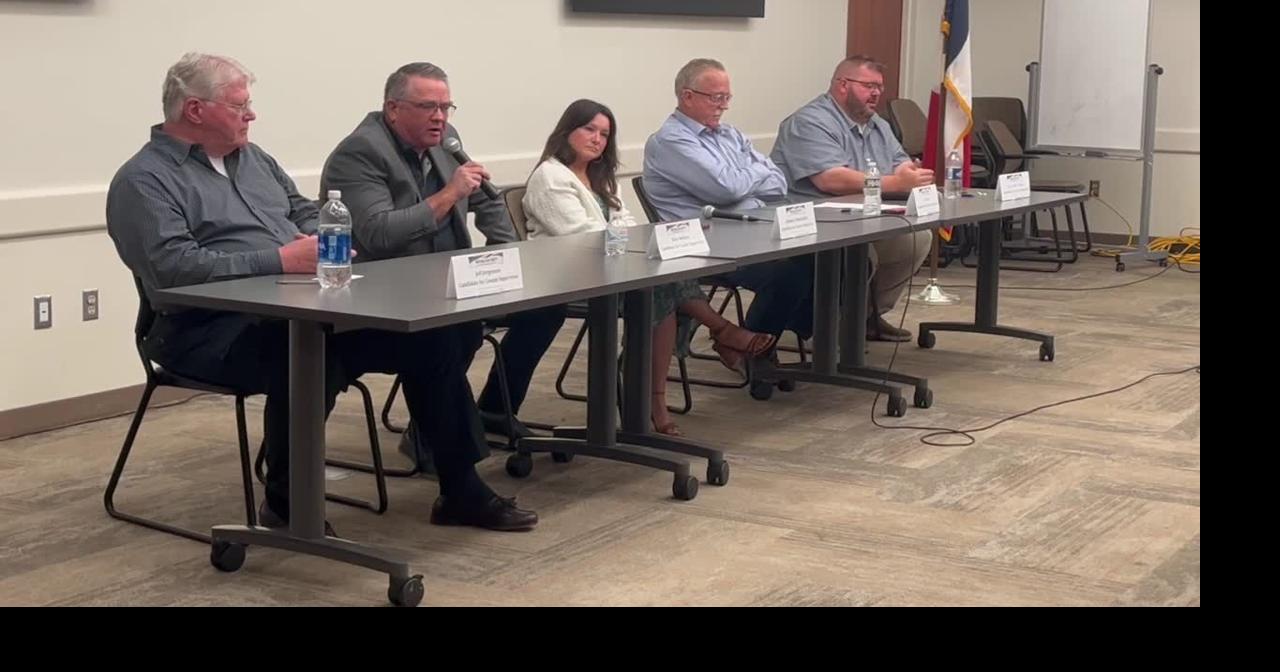 Pottawattamie County Board of Supervisors candidate Steve McKern answers question at public forum